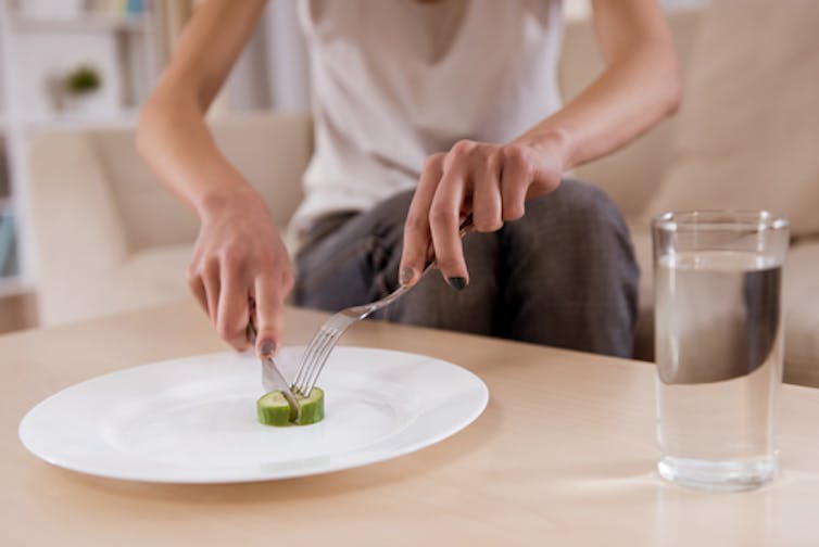 Eating disorders are very hard to treat, and those who have them often severely limit their food intake. (VGstockstudio/Shutterstock)