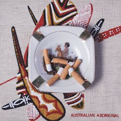 Tony Albert. Girramay/Yidinji/Kuku Yalanji peoples Australia Qld/NSW b.1981 Child Riding Kangaroo (from ‘Mid Century Modern’ series) 2016 Pigment print on paper 100 x 100cm