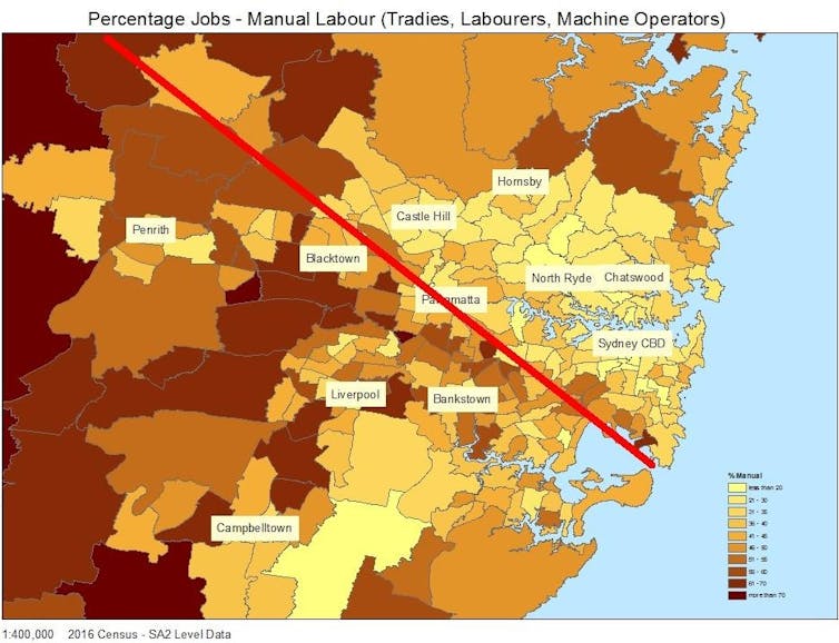 access to jobs divides Sydney along the 'latte line'