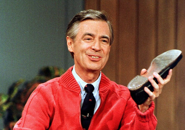 Fred Rogers at a taping of his famous show on June 28, 1989. Gene J. Puskar/AP File