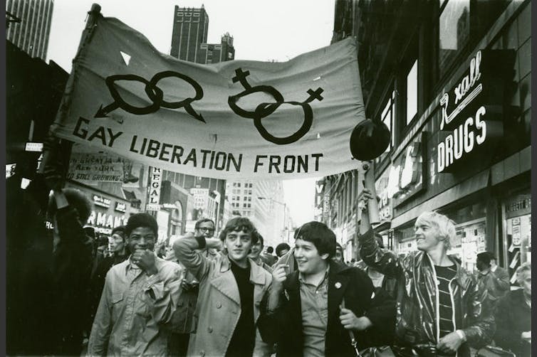 gay liberation front marchers in New York