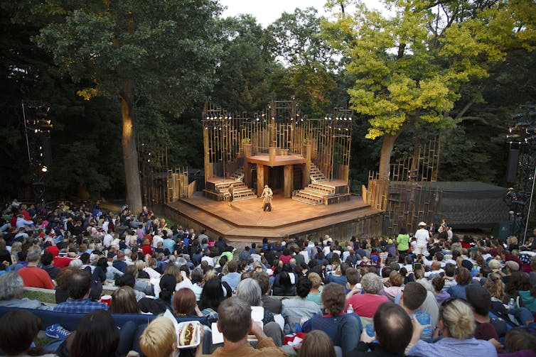 A photo from the audience at a Shakespeare in High Park show in 2017.