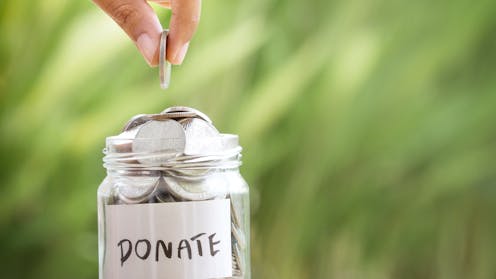 Fewer Americans are giving money to charity but total donations are at record levels anyway