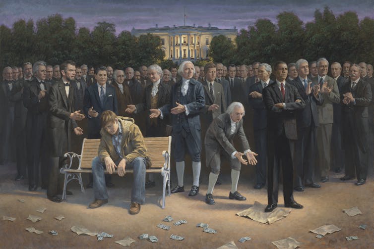 Painter Jon McNaughton's novel portrayal of modern conservatism