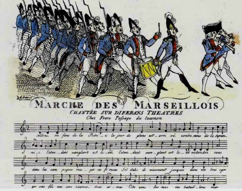 la marseillaise has the song that unified the french work reporting format