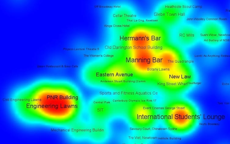 Meet me at the bar! How uni students interact on a campus, and why chocolate can help