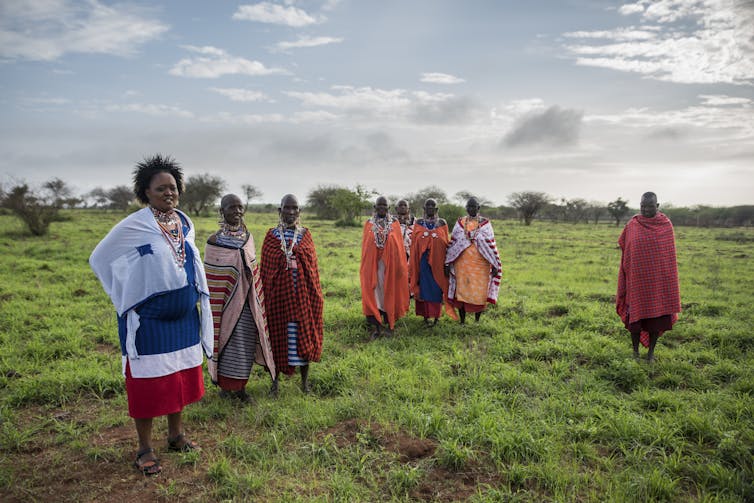 Maasai women on a conservation project in Kenya. Joan de la Malla, Author provided