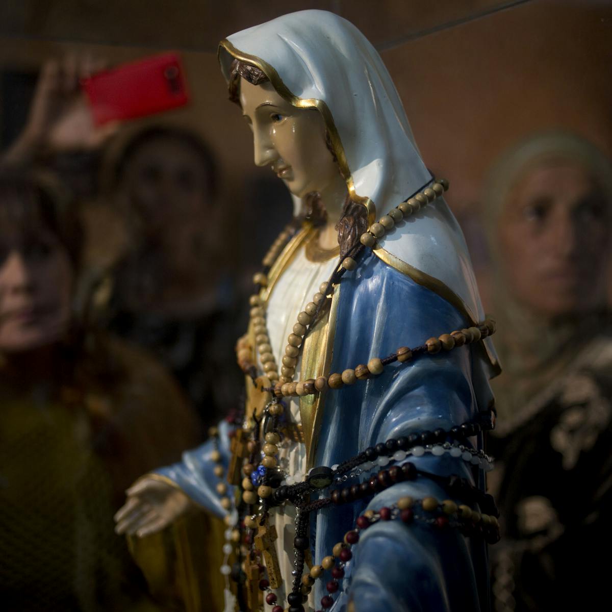What is behind belief in weeping Virgin Mary statues