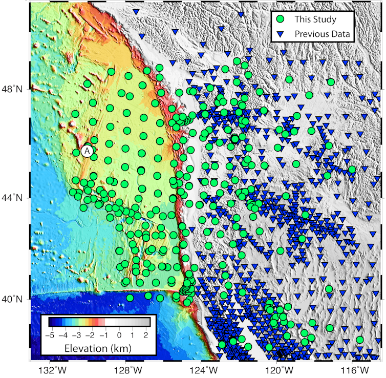 Parts of the Pacific Northwest's Cascadia fault are more seismically active than others – new imaging data suggests why