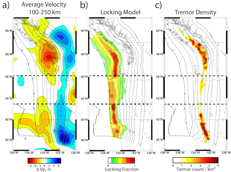 Parts of the Pacific Northwest's Cascadia fault are more seismically active than others – new imaging data suggests why