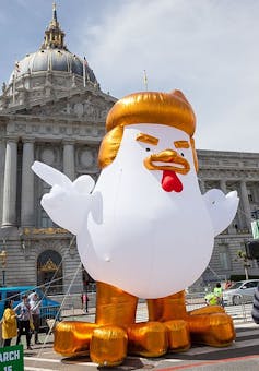 When Trump comes to Australia, let's hope protesters get more creative than the baby blimp