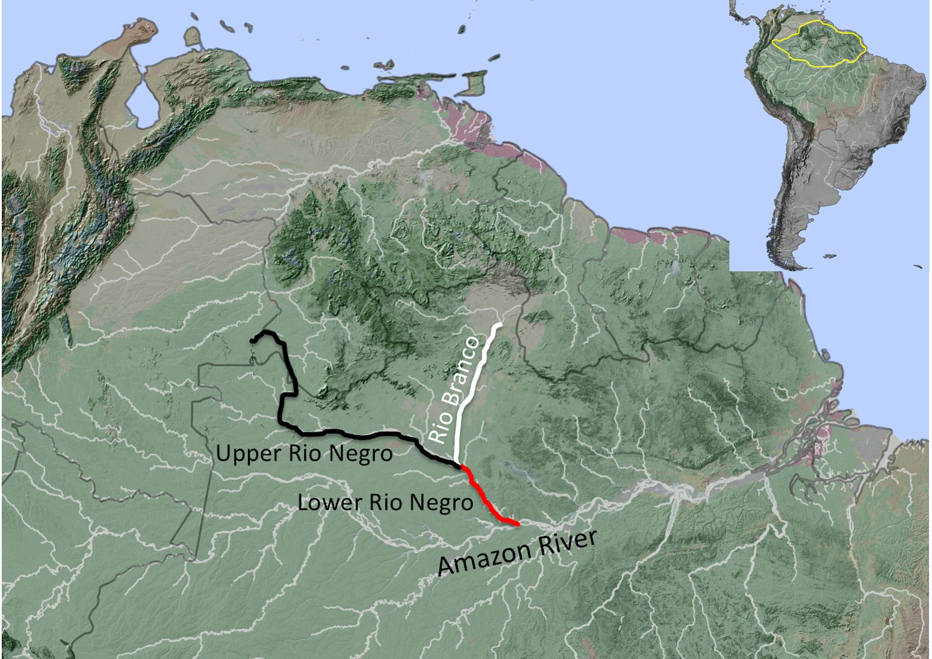 Рио-Негро река на карте
