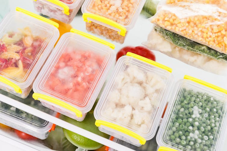food in plastic containers