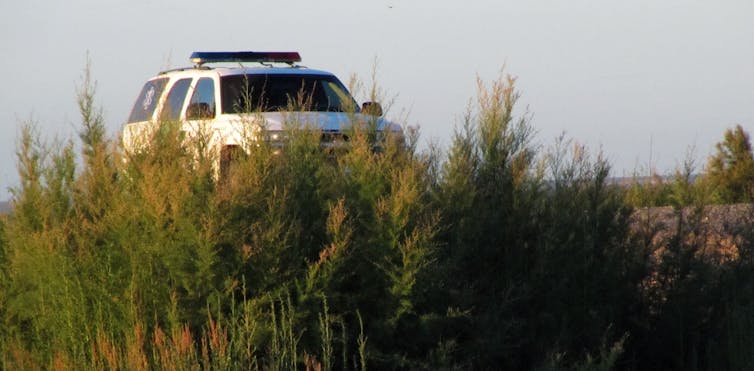 A night enforcing immigration laws on the US-Mexico border