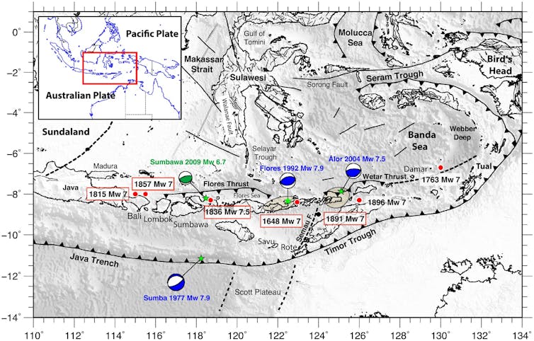 Two types of tectonic plate activity create earthquake and tsunami risk on Lombok