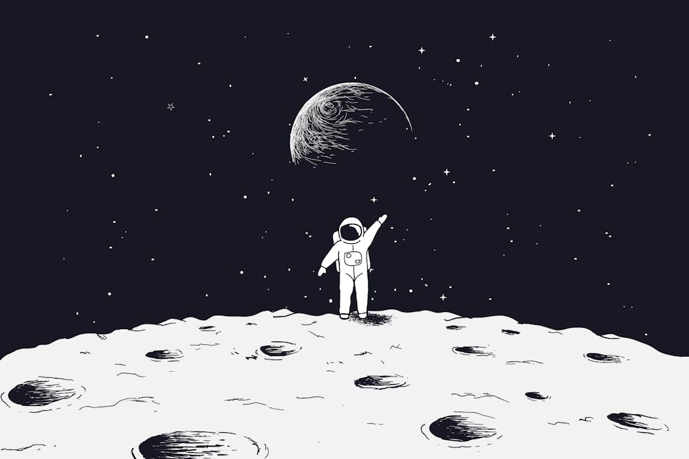 Человечек на Луне