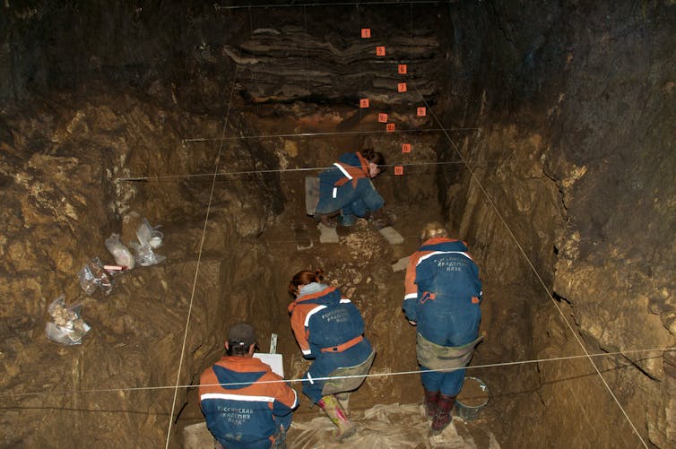 DENISOVA CAVE. Scientists found the unique bone in the East Chamber of Denisova Cave, Russia. Photo by Bence Viola/Australian Science Media Centre