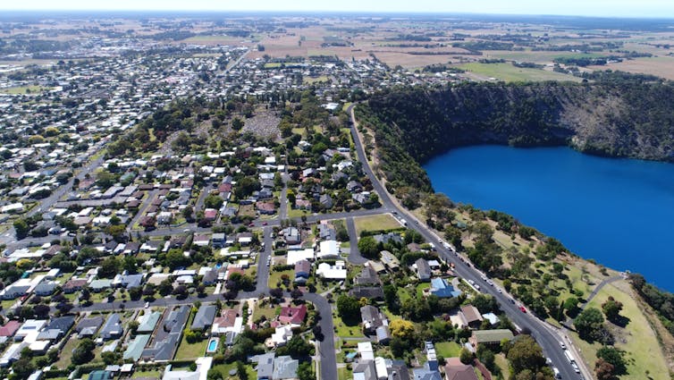 Mt Gambier’s Blue Lake was created by a huge volcanic eruption. (www.shutterstock.com)