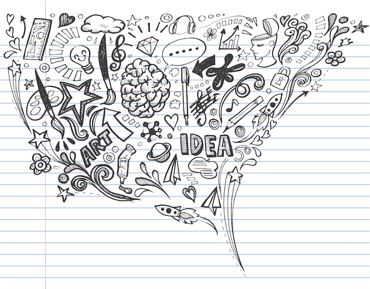 Distractions at work can take up more time than you think, but doodling may just help you get through that lecture or meeting. (Shutterstock)