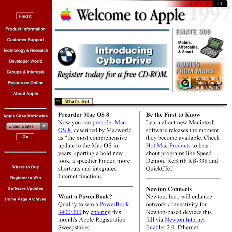 A nostalgic journey through the evolution of web design