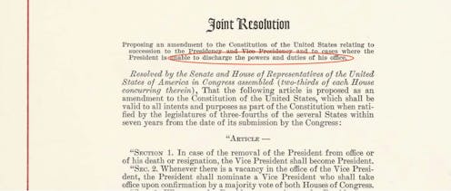 What the 25th Amendment says about presidents who are 'unable' to serve