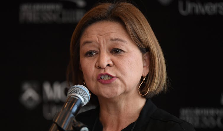 Michelle Guthrie has been criticised for not standing up for the organisation sufficiently, and for her lack of journalistic experience. AAP/Julian Smith