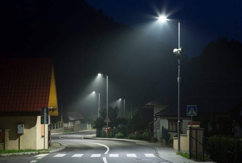 Streetlights contribute less to nighttime lig