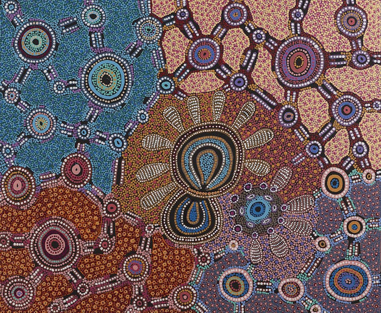 The resonances between Indigenous art and images captured by microscopes