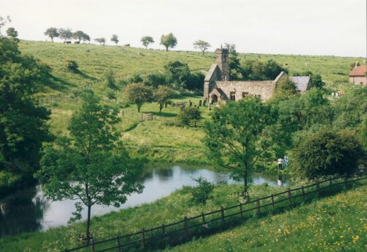 ‘Vampire graves’ have been found at the abandoned village of Wharram Percy in Yorkshire. Paul Allison via Alchemipedia,