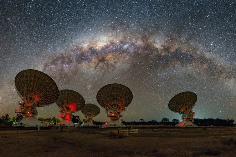 The Australia Telescope Compact Array (ATCA) used in the follow-up observations. CSIRO, Author provided