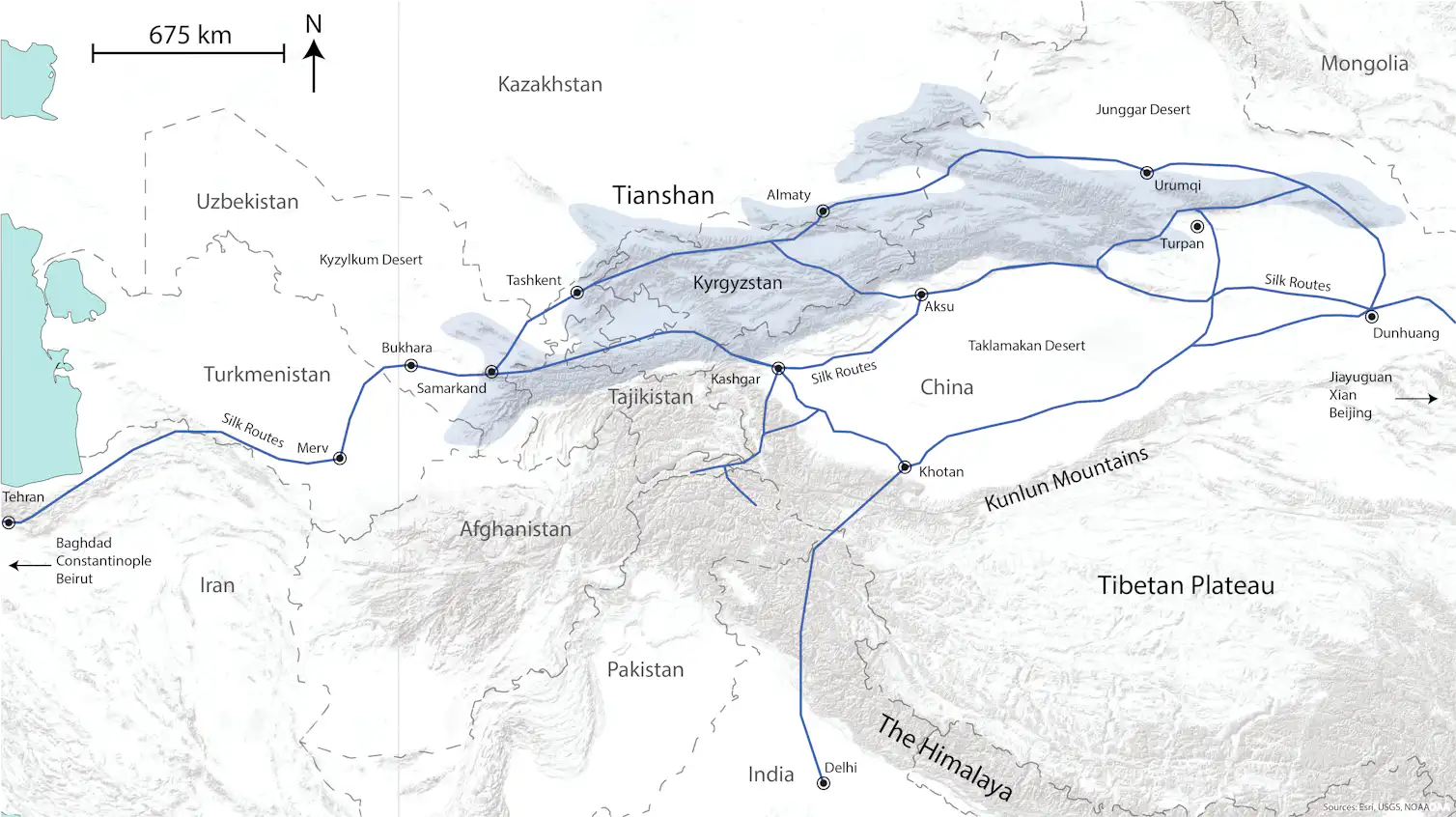 Tianshan Mountains Map How Eurasia's Tianshan mountains set a stage that changed the world