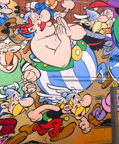 Mural de Asterix y Obelix en Bruselas.Wikimedia Commons