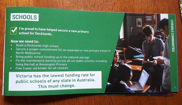 does Victoria have Australia's lowest rate of public school funding?