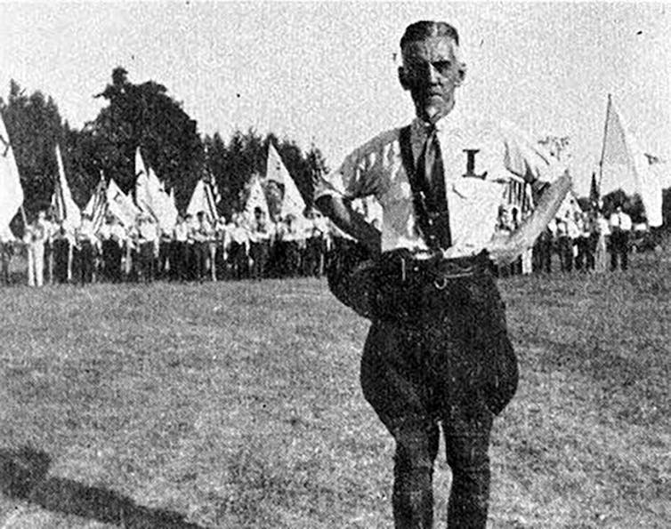 William Dudley Pelley and members of the Silver Legion of America. Public domain