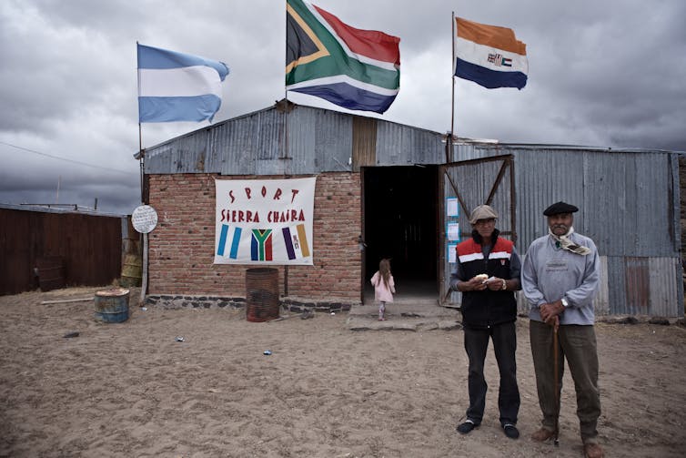 Afrikaner descendants representing Argentina, South Africa today and the country’s old flag. Richard Finn Gregory / GOODWORK