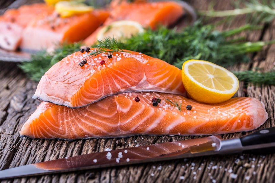 Farmed salmon is now a staple in diets – but what they eat matters too