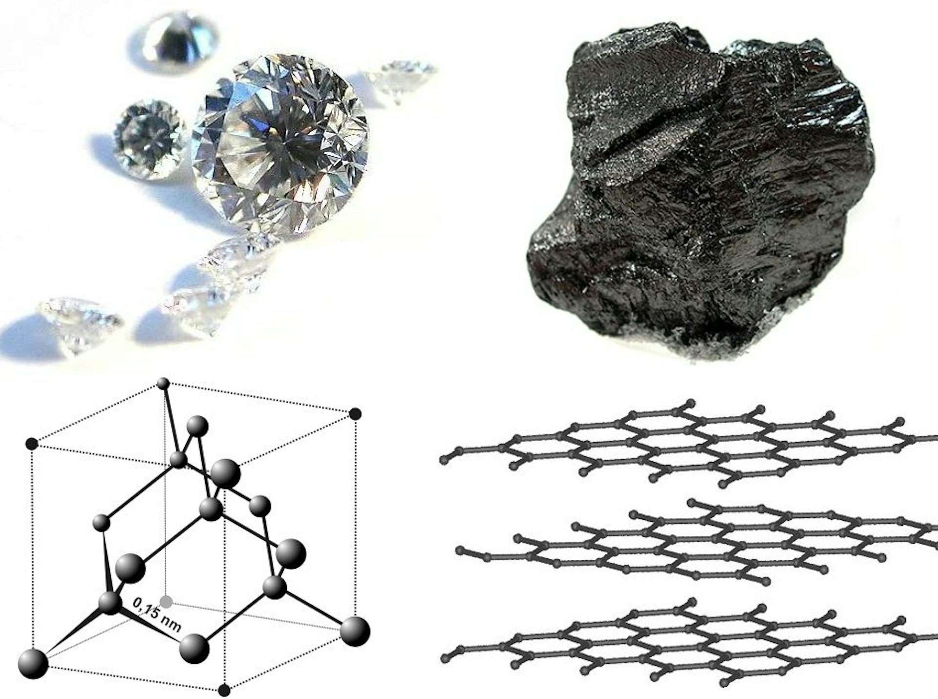 diamonds are made of carbon