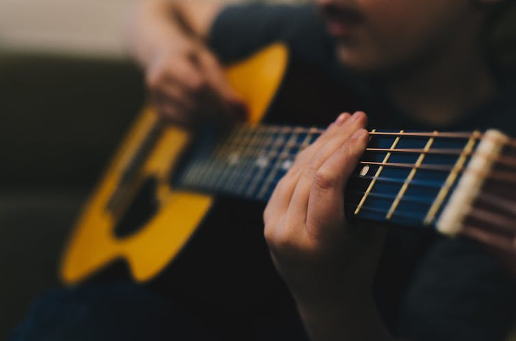 MAKE IT STICK. Do you want to learn how to play guitar? Write down why that’s important to you. Kelly Sikkema/Unsplash 