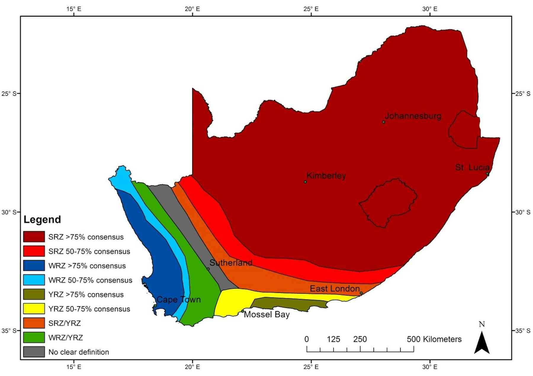 Scientists split on South Africa's winter and summer rainfall zones