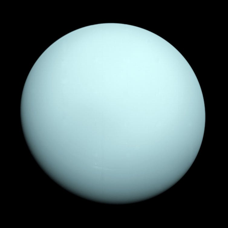 Uranus seen by Voyager 2. NASA/JPL-Caltech