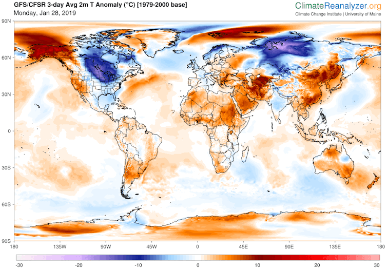 How frigid polar vortex blasts are connected to global warming