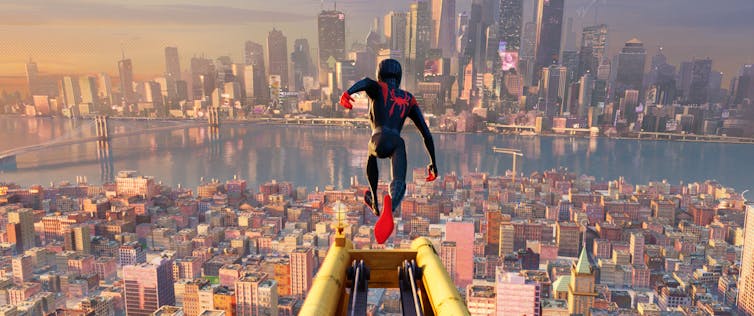Spiderman jumping