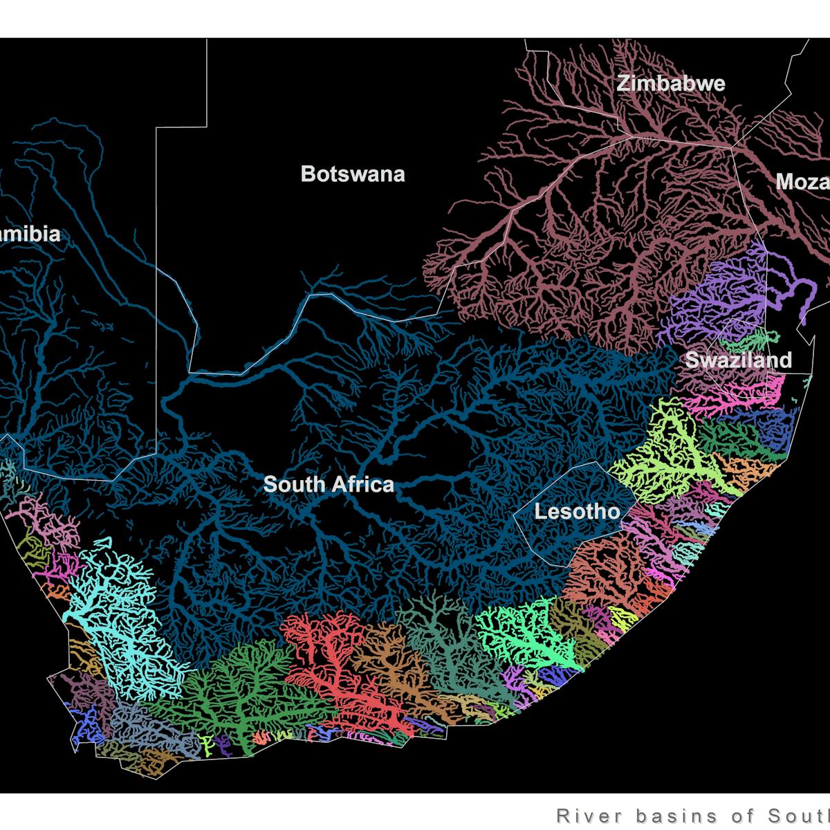 What We Learned When Our Map Of Southern Africa S Rivers Went Viral Rivers In South Africa Map