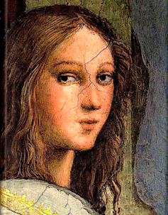 Hipatia en un detalle de ‘La escuela de Atenas’, Rafael Sanzio (1509-1510). Wikimedia Commons