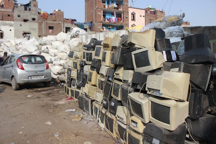 Electronic waste is recycled in appalling conditions in India