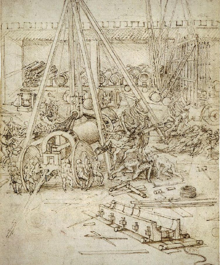 How Leonardo da Vinci made a living from killing machines