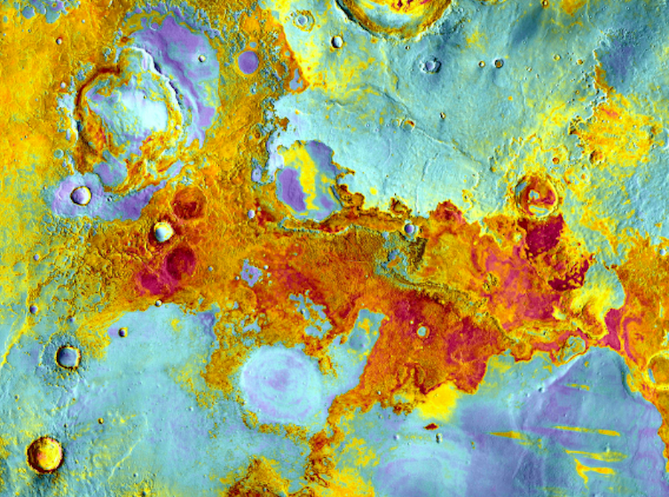 OPPY'S AREA. Meridiani Planum on Mars where exploration rover Opportunity landed. NASA/JPL-Caltech/Arizona State University