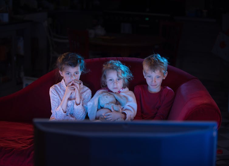 Kids watching television