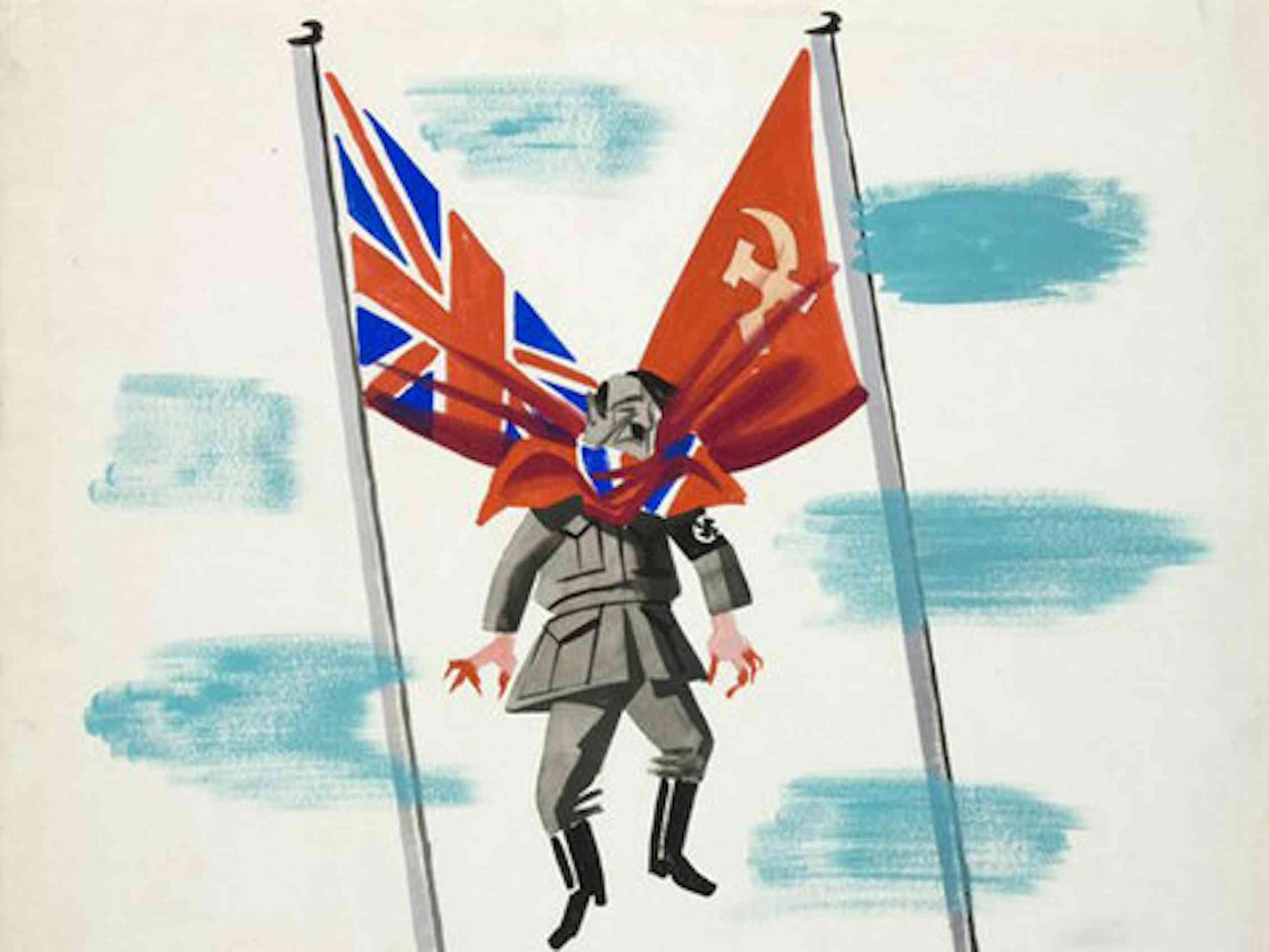 После 2 плакат. Флаг Англии второй мировой войны. СССР И Великобритания. Советский плакат флаг.