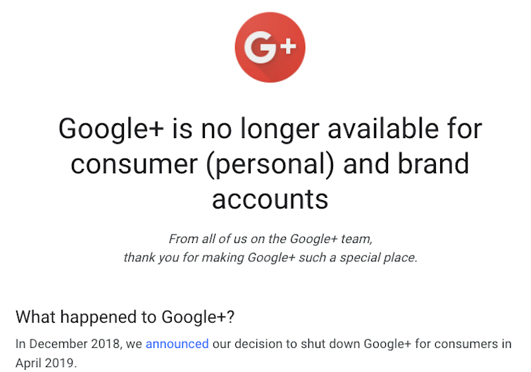 Goodbye Google+, but what happens when online communities close down?